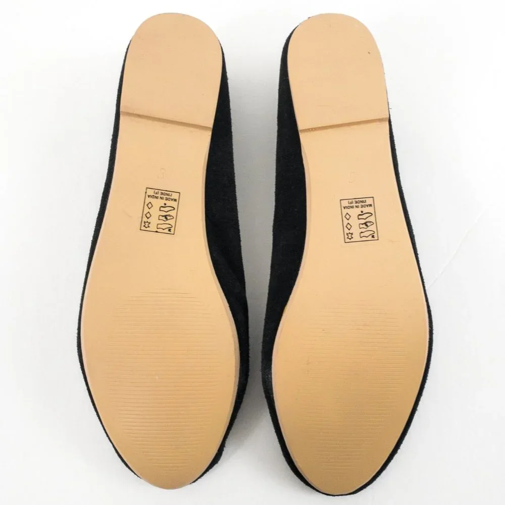 BDG UO 8/9 Black Suede Leather Flats NWOT - Picture 5 of 10